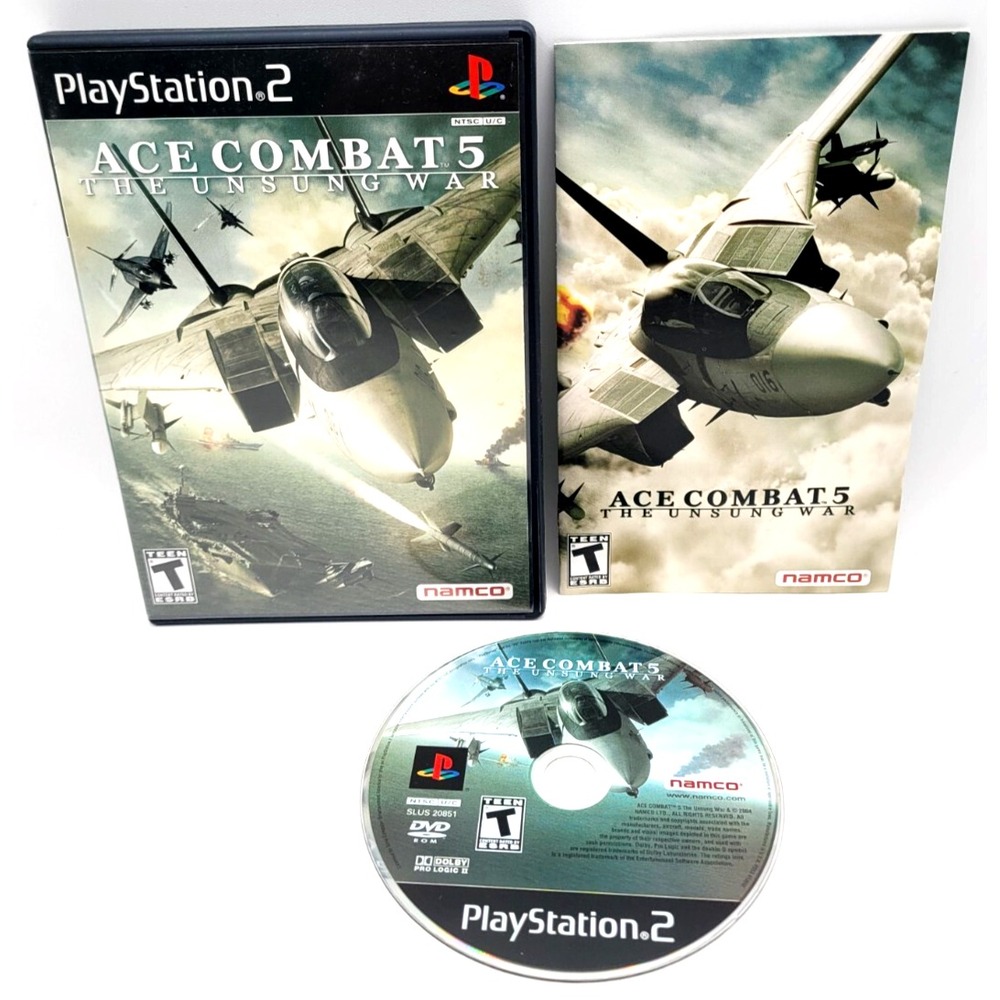 Ace Combat 5: The Unsung War (PlayStation 2, 2004) CIB COMPLETE IN BOX
